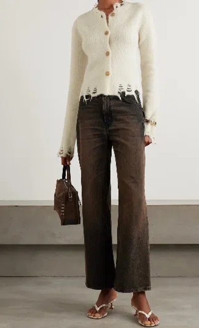 Haikure Brown Vintage Effect Korea Jeans In Brown