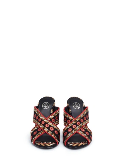Shop Ash 'adel' Ethnic Embroidered Mule Sandals