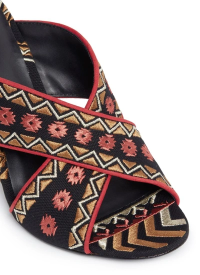 Shop Ash 'adel' Ethnic Embroidered Mule Sandals