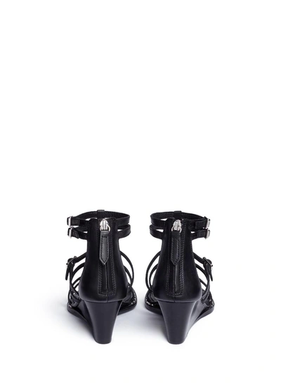 Shop Ash 'nuba Bis' Stud Caged Wedge Sandals