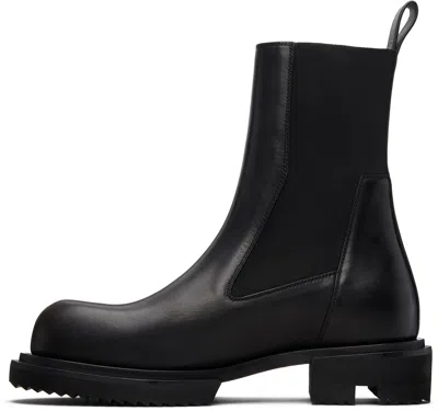 Rick Owens Beatle Gabe Leather Boots For Men In Black