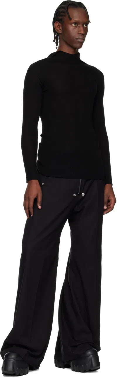 Rick Owens Black Hollywood Flared Mega Tractor Boots In Black