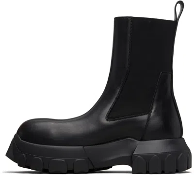 Rick Owens Beatle Bozo Tractor Chelsea Boots In Black