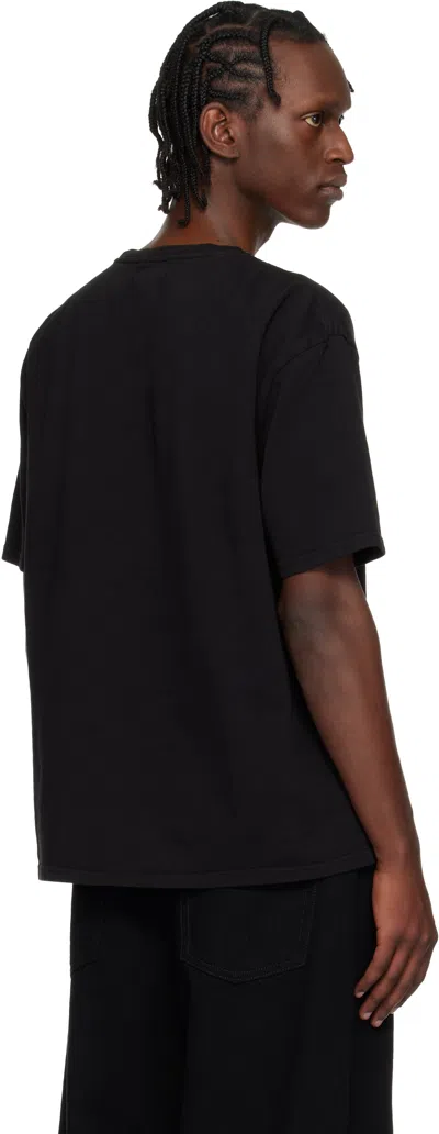 Rhude Black Oversized Chateau Crest T-shirt In Black