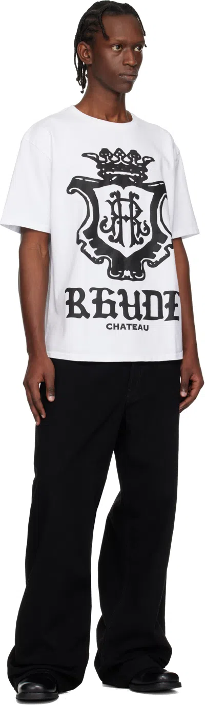 Rhude White Oversized Chateau Crest T-shirt In Multi