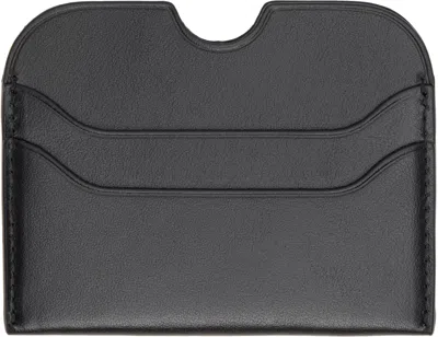 Acne Studios Black Leather Card Holder In Black