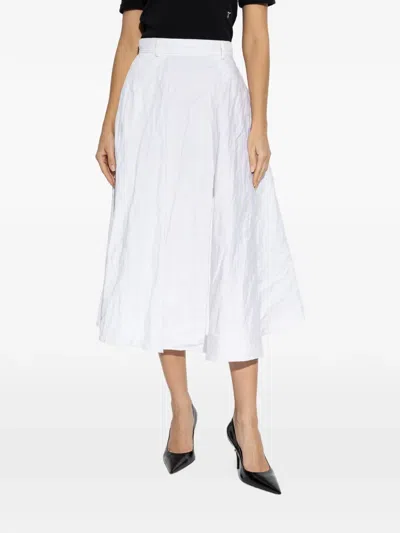 Moschino Flared A-line Skirt In White