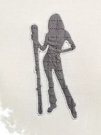 Newland Patterned Graphic Sweater In White