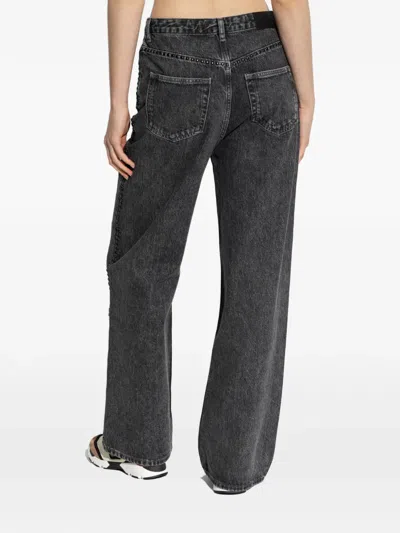 Samsoe & Samsoe Studded Denim Jeans In Black