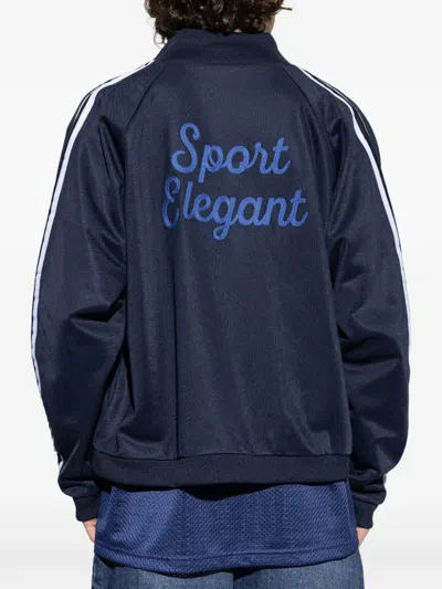 Gallery Dept. Logo-embroidered Zip-up Sweatshirt In Blue