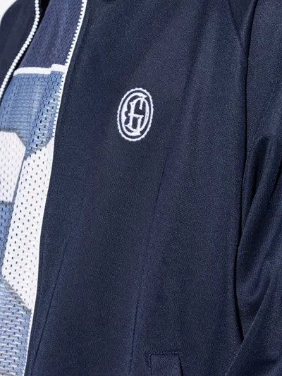 Gallery Dept. Logo-embroidered Zip-up Sweatshirt In Blue