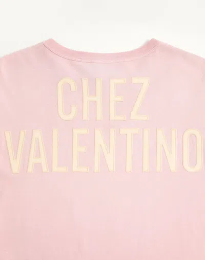Valentino Garavani Printed Cotton T-shirt Clothing In Pink