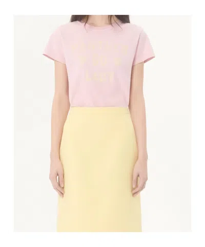 Valentino Garavani Printed Cotton T-shirt Clothing In Pink