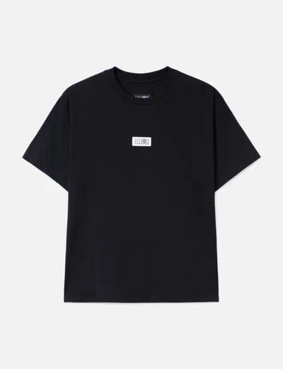 Mm6 Maison Margiela Patch Cotton T-shirt In Black