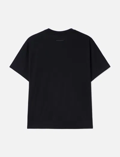 Mm6 Maison Margiela Patch Cotton T-shirt In Black