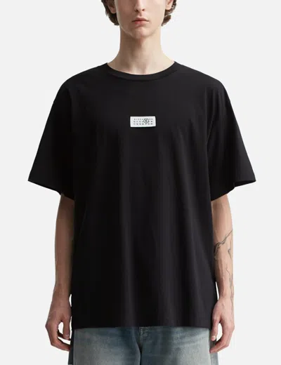 Mm6 Maison Margiela Patch Cotton T-shirt In Black