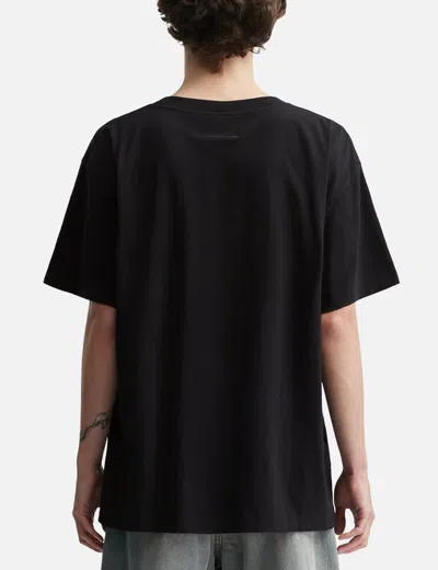 Mm6 Maison Margiela Patch Cotton T-shirt In Black