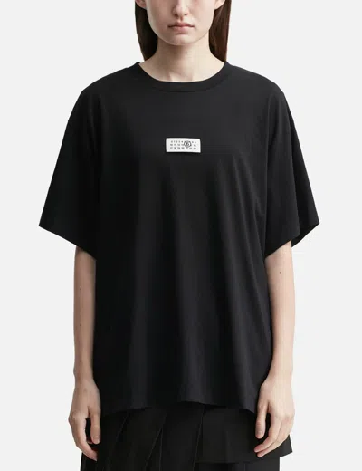 Mm6 Maison Margiela Patch Cotton T-shirt In Black