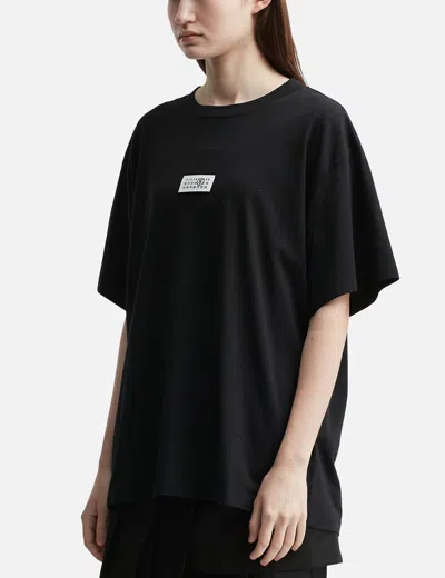 Mm6 Maison Margiela Patch Cotton T-shirt In Black