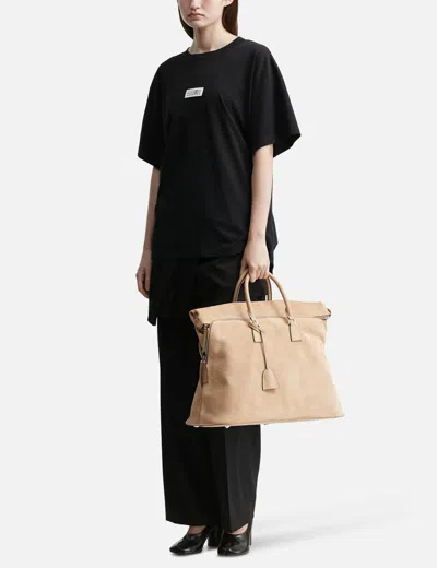 Mm6 Maison Margiela Patch Cotton T-shirt In Black