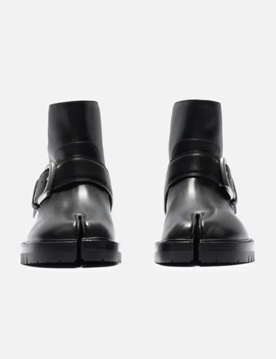 Maison Margiela Tabi Buckle-ankle Coutry Boots In Black