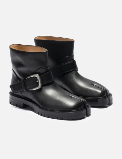 Maison Margiela Tabi Buckle-ankle Coutry Boots In Black