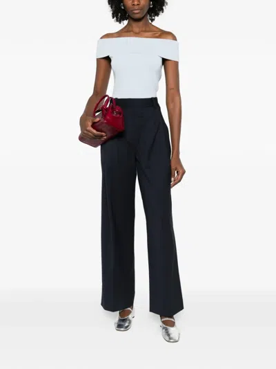 Maje Off-shoulder Top In Blue