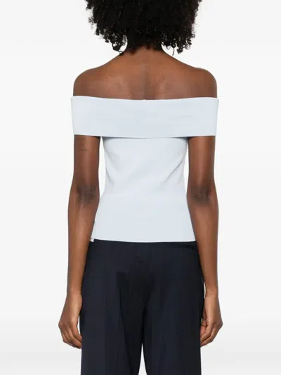 Maje Off-shoulder Top In Blue