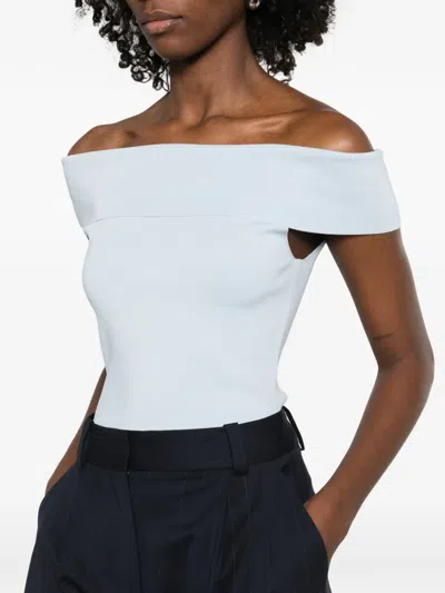 Maje Off-shoulder Top In Blue