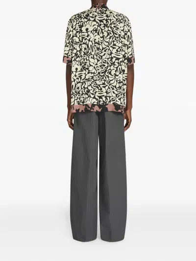 Dries Van Noten Short-sleeve Abstract Pattern Shirt With Camp Collar In Multi