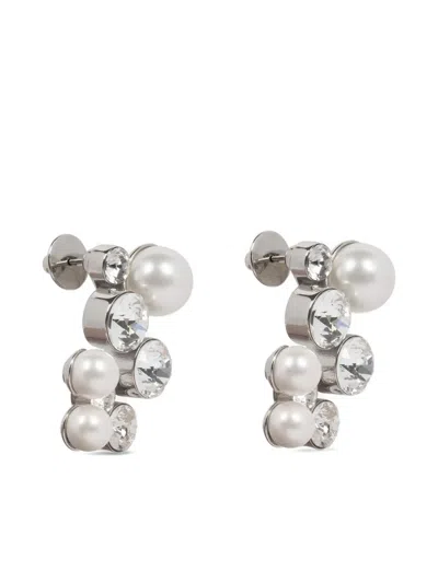 Dries Van Noten Post-back Earrings In Metallic