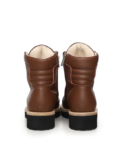 Eleventy Leather Boots In Brown
