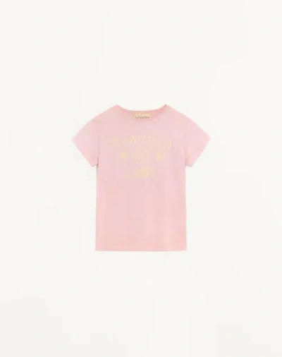 Valentino Garavani Printed Cotton T-shirt Clothing In Pink