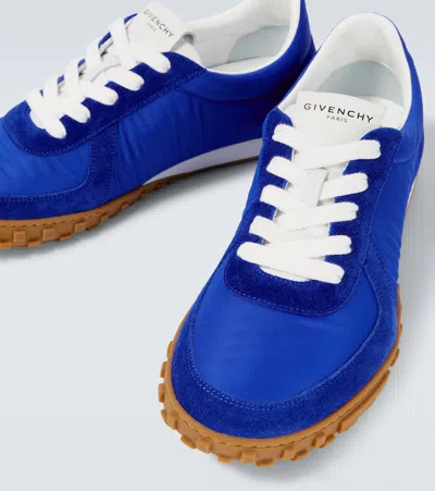 Givenchy Low Top Sneakers Round Toe Rubber Sole In Blue