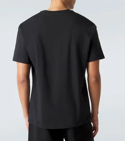 Givenchy Men Black Crewneck T-shirt With Maxi Logo Lettering On The Front In Cotton Man