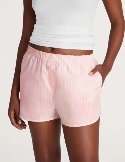 Tommy John Woven Lounge Boxer Shorts In Pink