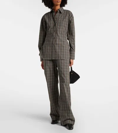 Rohe Multicolor Cotton Pattern Shirt In Black