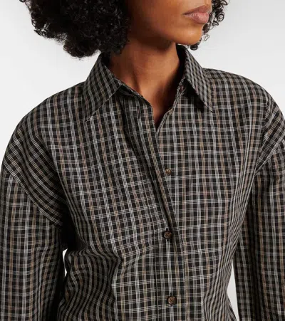 Rohe Multicolor Cotton Pattern Shirt In Black