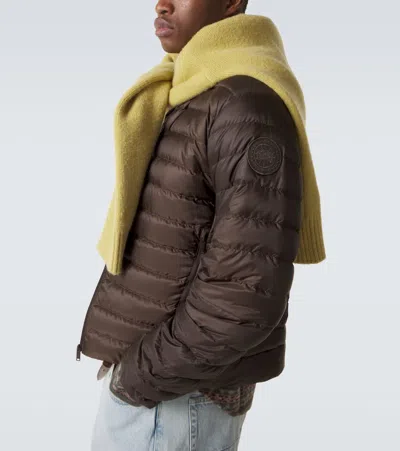 Canada Goose Nylon Down Jacket In Brown