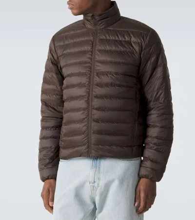 Canada Goose Nylon Down Jacket In Brown