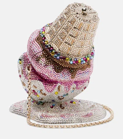 Judith Leiber Upside Down Cone Oops Embellished Clutch In Multi