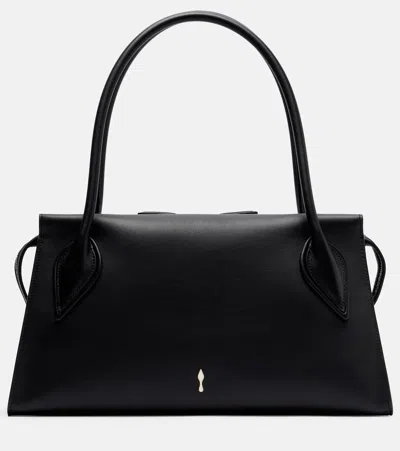 Christian Louboutin Venus Medium Shoulder Bag Structured Top Handles In Black
