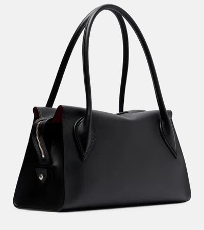 Christian Louboutin Venus Medium Shoulder Bag Structured Top Handles In Black