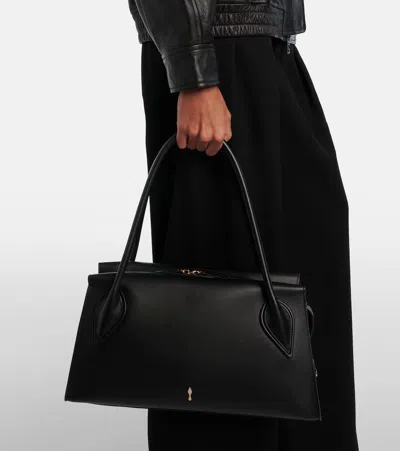 Christian Louboutin Venus Medium Shoulder Bag Structured Top Handles In Black
