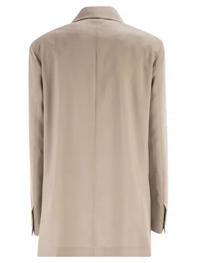 Max Mara Single-breasted Wool-blend Blazer In Brown