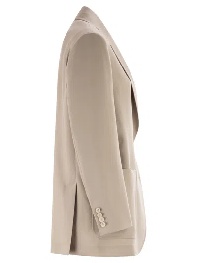 Max Mara Single-breasted Wool-blend Blazer In Brown