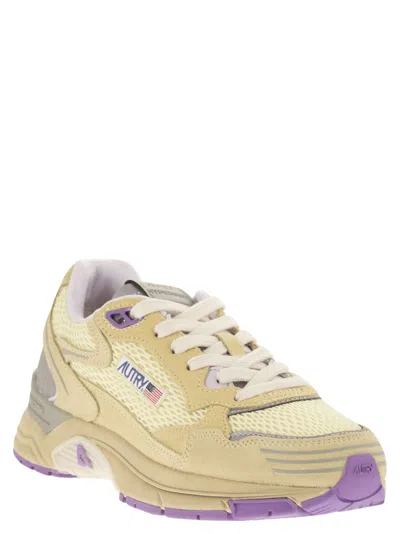 Autry Hyperway Suede And Mesh Trainers In Multi