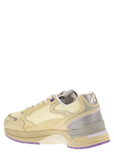 Autry Hyperway Suede And Mesh Trainers In Multi