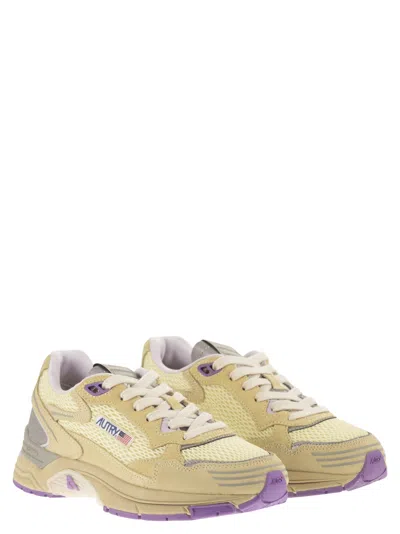 Autry Hyperway Suede And Mesh Trainers In Multi