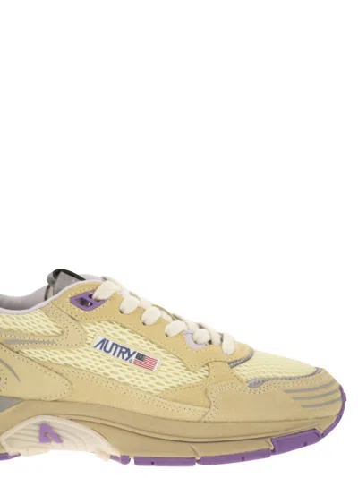 Autry Hyperway Suede And Mesh Trainers In Multi